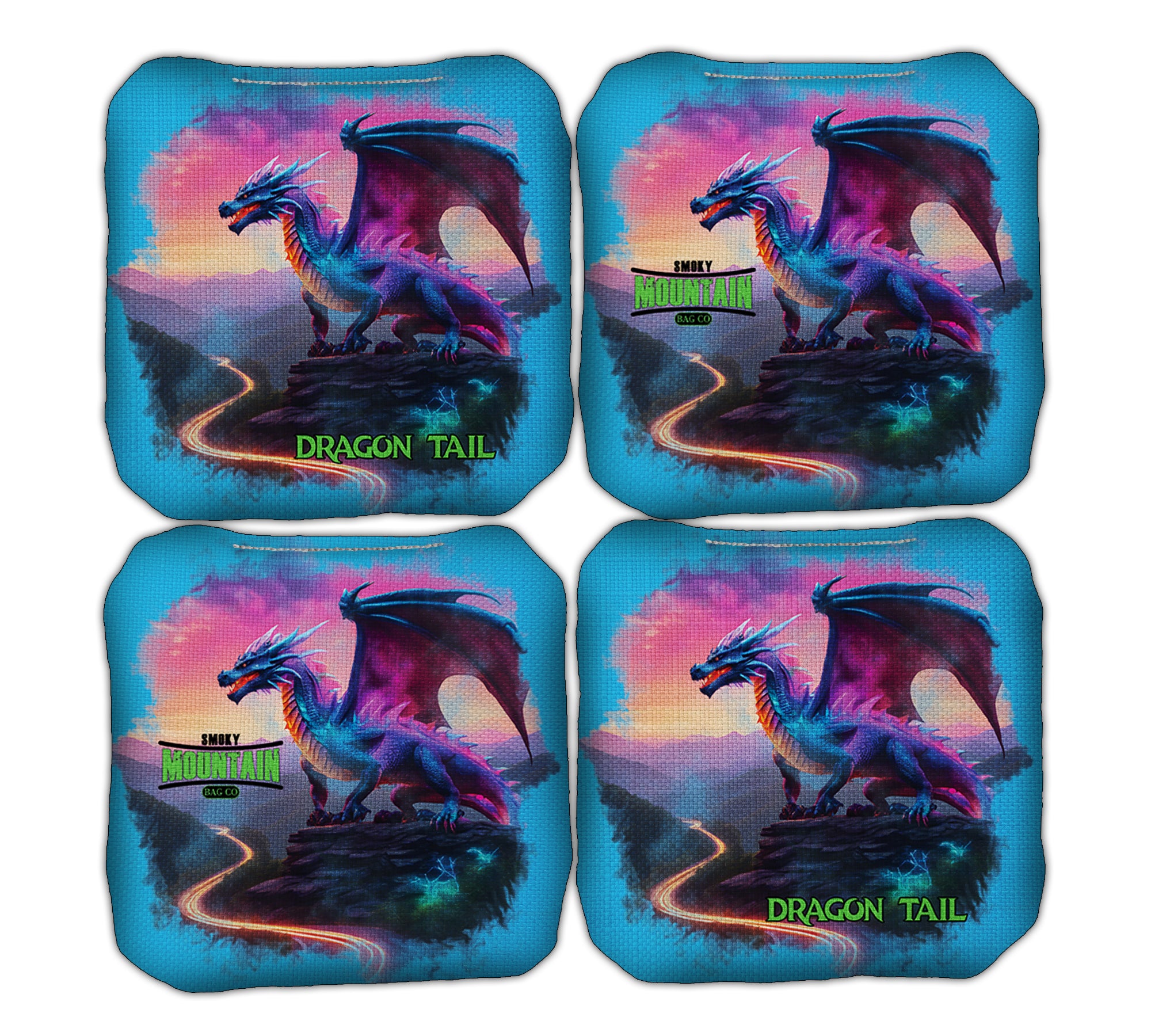 Dragon Tail - Professional Cornhole Bags - Set of 4 Bags - Speed 7/9