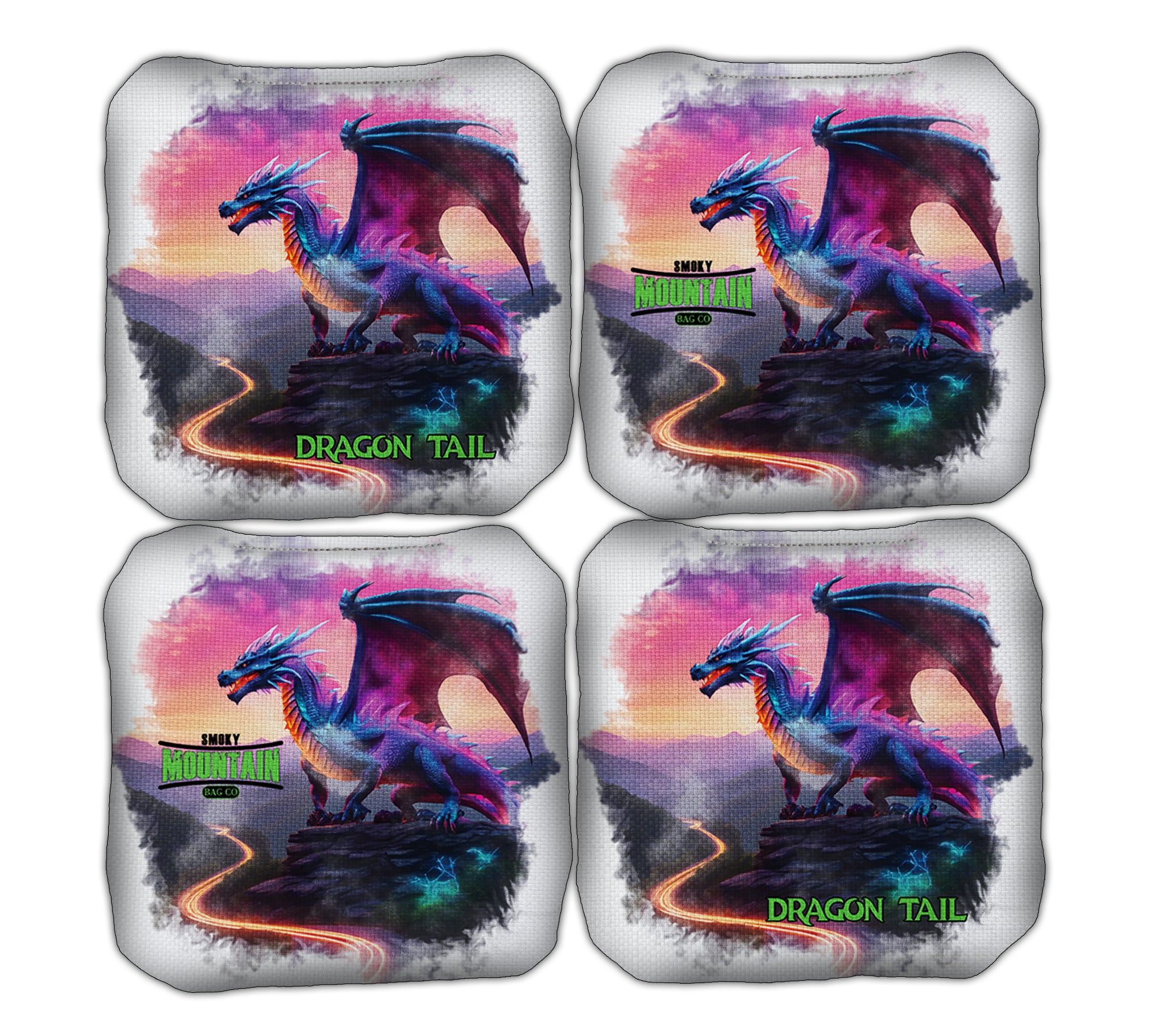 Dragon Tail - Professional Cornhole Bags - Set of 4 Bags - Speed 7/9